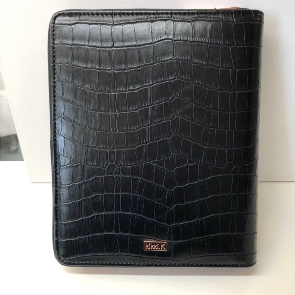 Kikki.K B6 Black Croco Embossed Zippered Planner - Picture 2 of 12